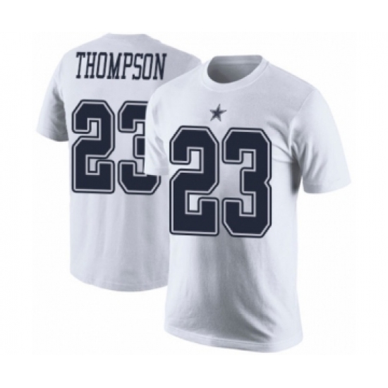 Football Men's Dallas Cowboys #23 Darian Thompson White Rush Pride Name & Number T-Shirt