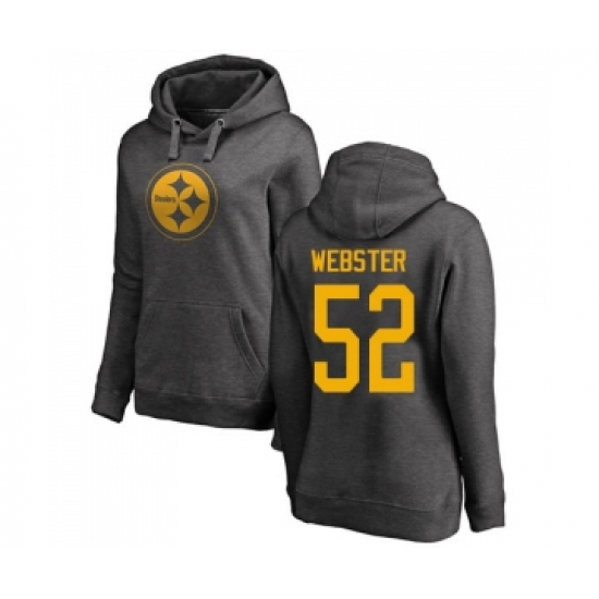 Football Women's Pittsburgh Steelers #52 Mike Webster Ash One Color Pullover Hoodie