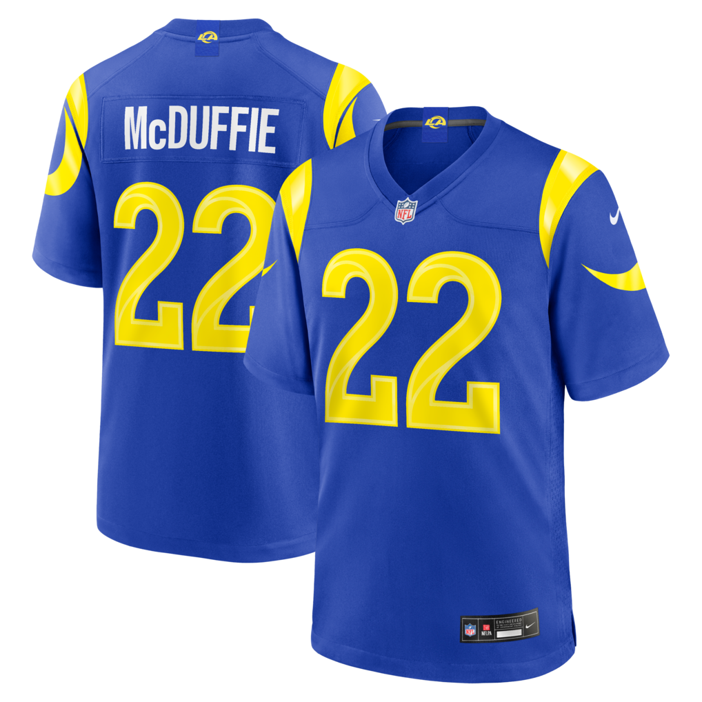 Men's Los Angeles Rams Trent McDuffie Nike Royal Team Game Player Jersey
