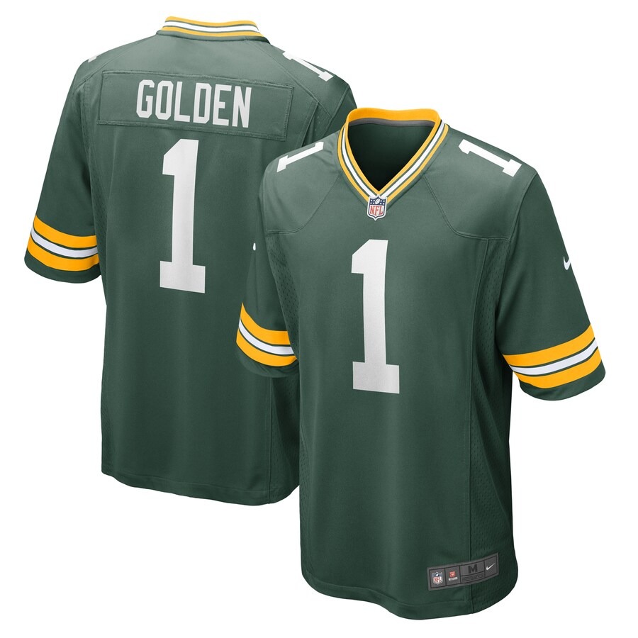 Men's Green Bay Packers Matthew Golden Nike Green 2025 NFL Draft First Round Pick  Game Jersey