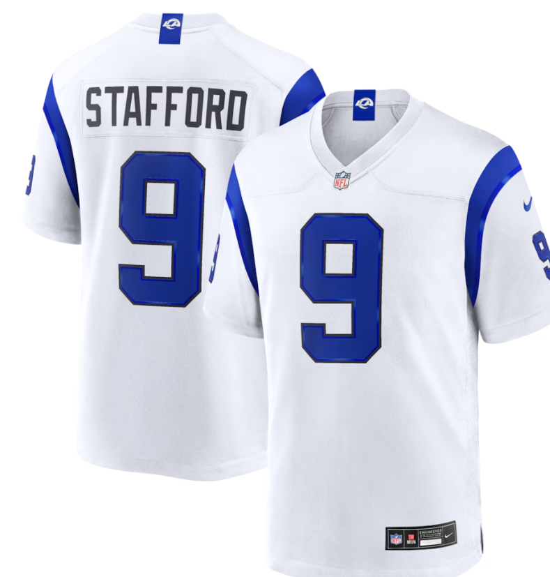 Men's Los Angeles Rams Matthew Stafford Nike Fearsome WhiteJersey
