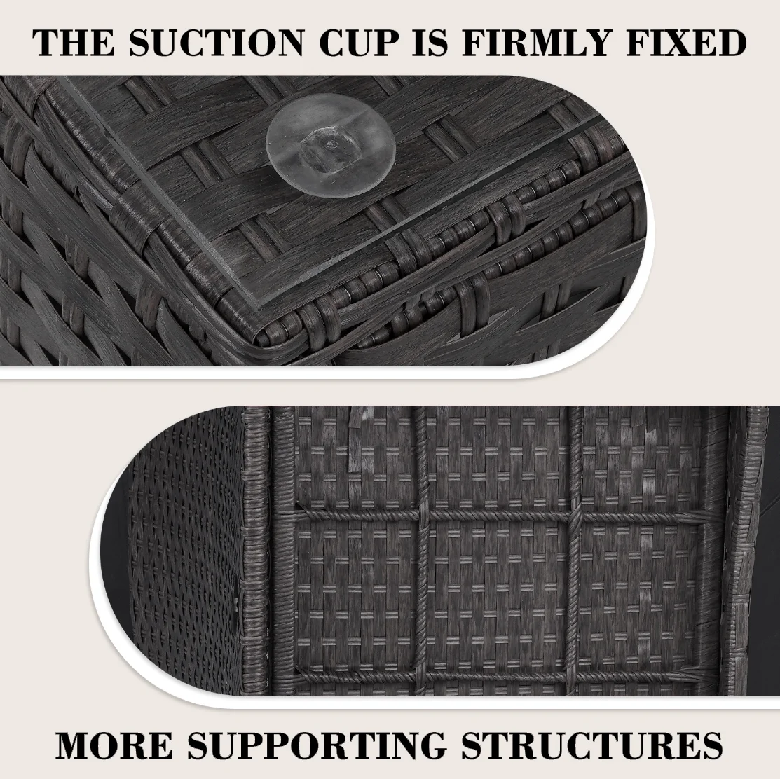 DIMAR GARDEN 3 Pieces Outdoor Rattan Patio Conversation Set, Black - Curated Treasures Market