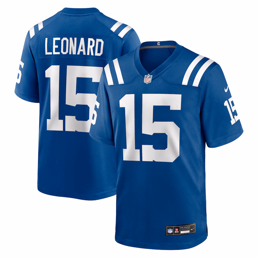Men's Indianapolis Colts Riley Leonard Nike Royal Team Game Jersey