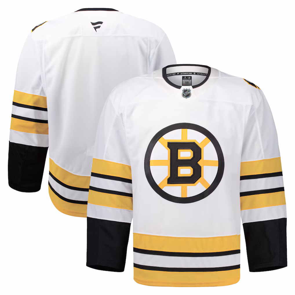 Men's Boston Bruins Fanatics White Away Authentic Pro Jersey