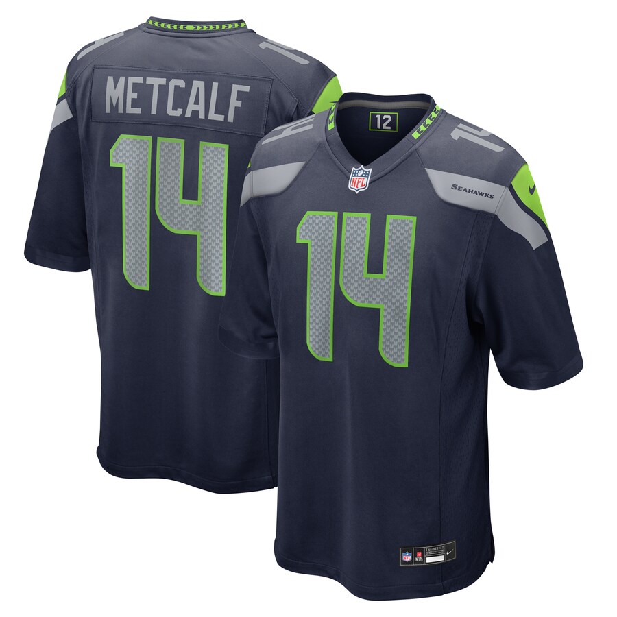 Men's Seattle Seahawks DK Metcalf Nike  College Navy  Game Jersey
