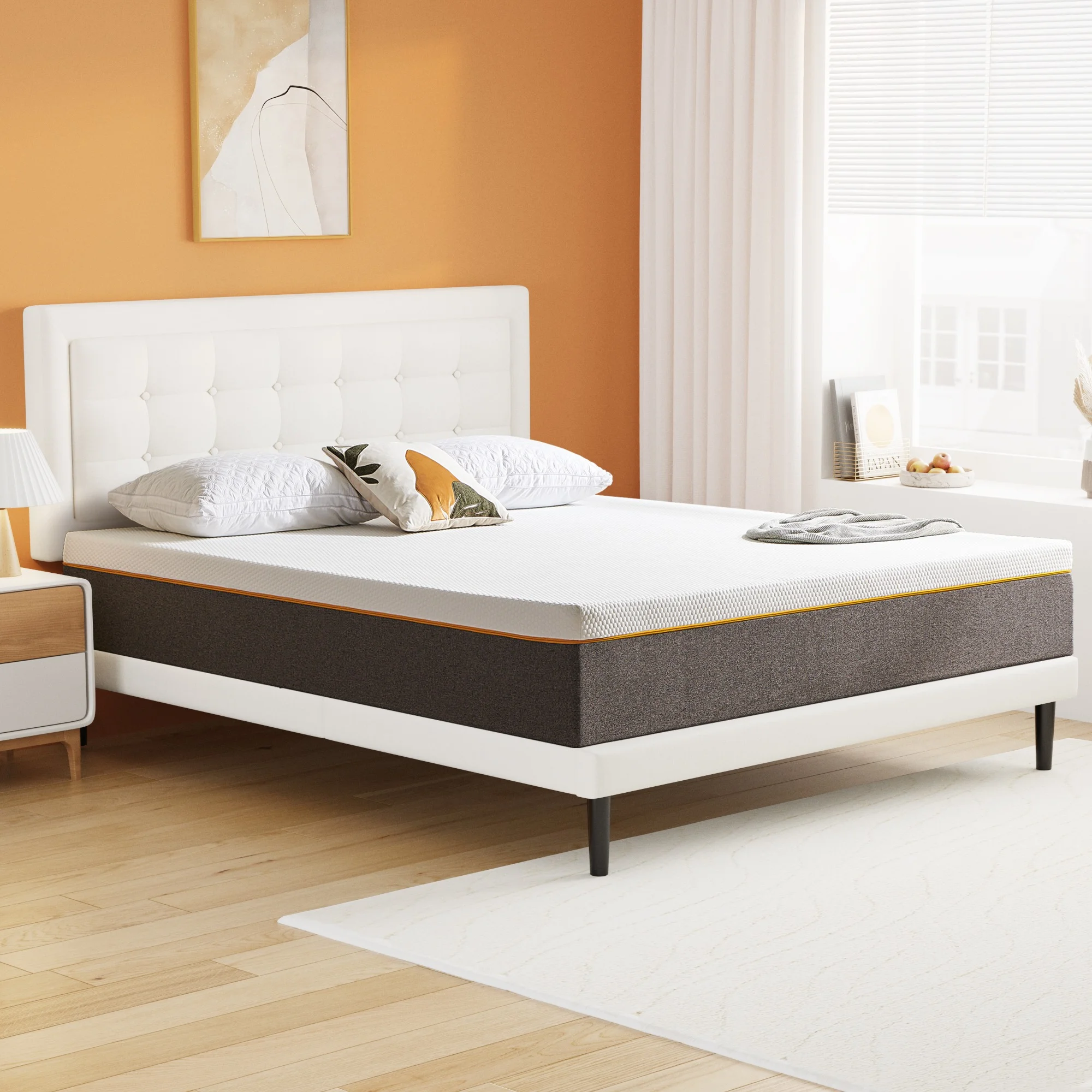 Queen Mattress 10 Medium Mattress, Cool Gel Memory Foam Mattress, More Breathable, Comfortable