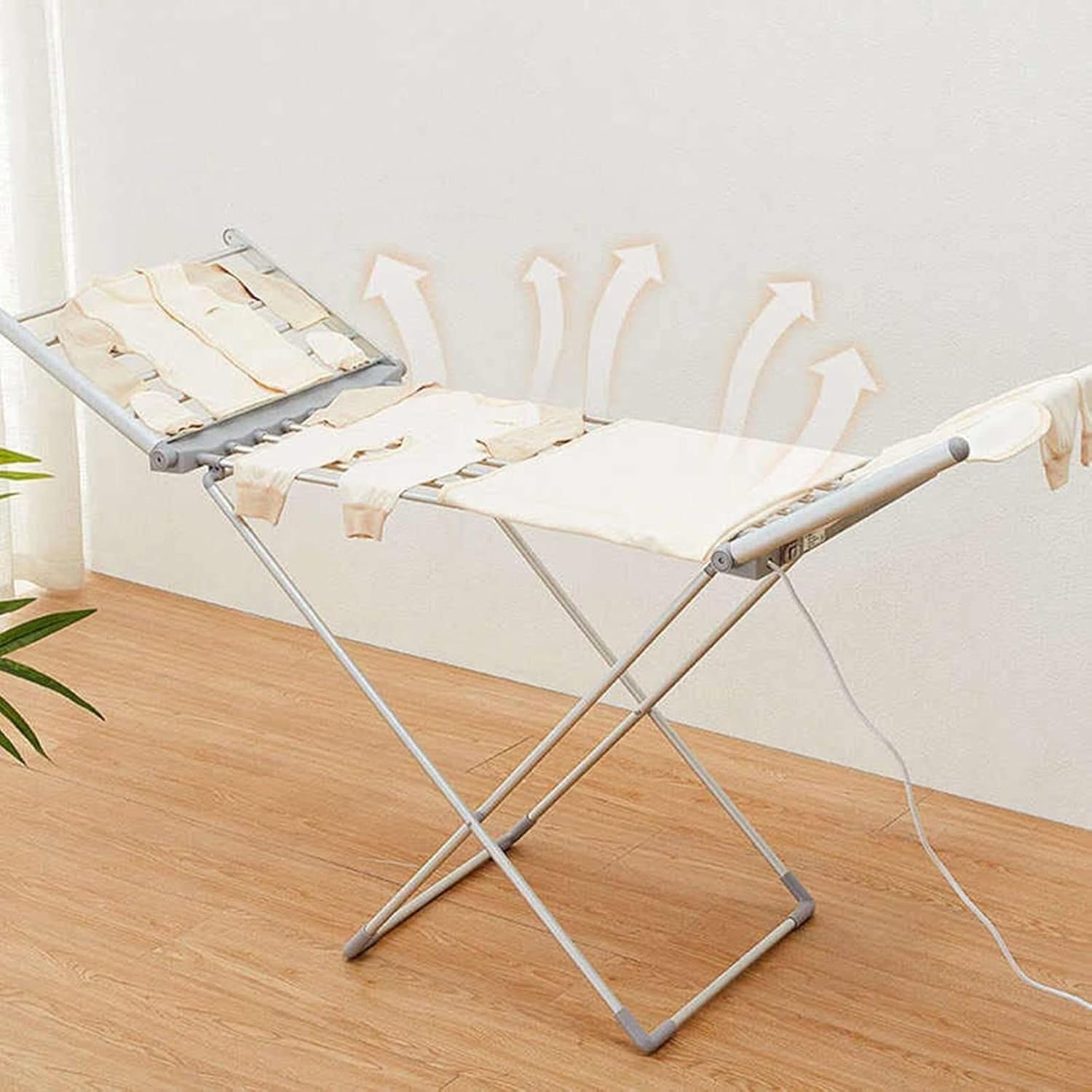 Heated Clothes Airer,Electric Heated Clothes Dryer Airer,Portable Folding Heated Drying Rack, Energy-Efficient Heated Clothes Dryer for Home, Apartment