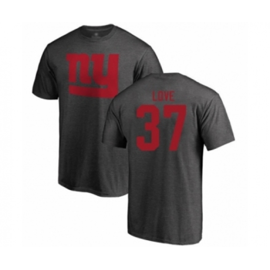Football New York Giants #37 Julian Love Ash One Color T-Shirt