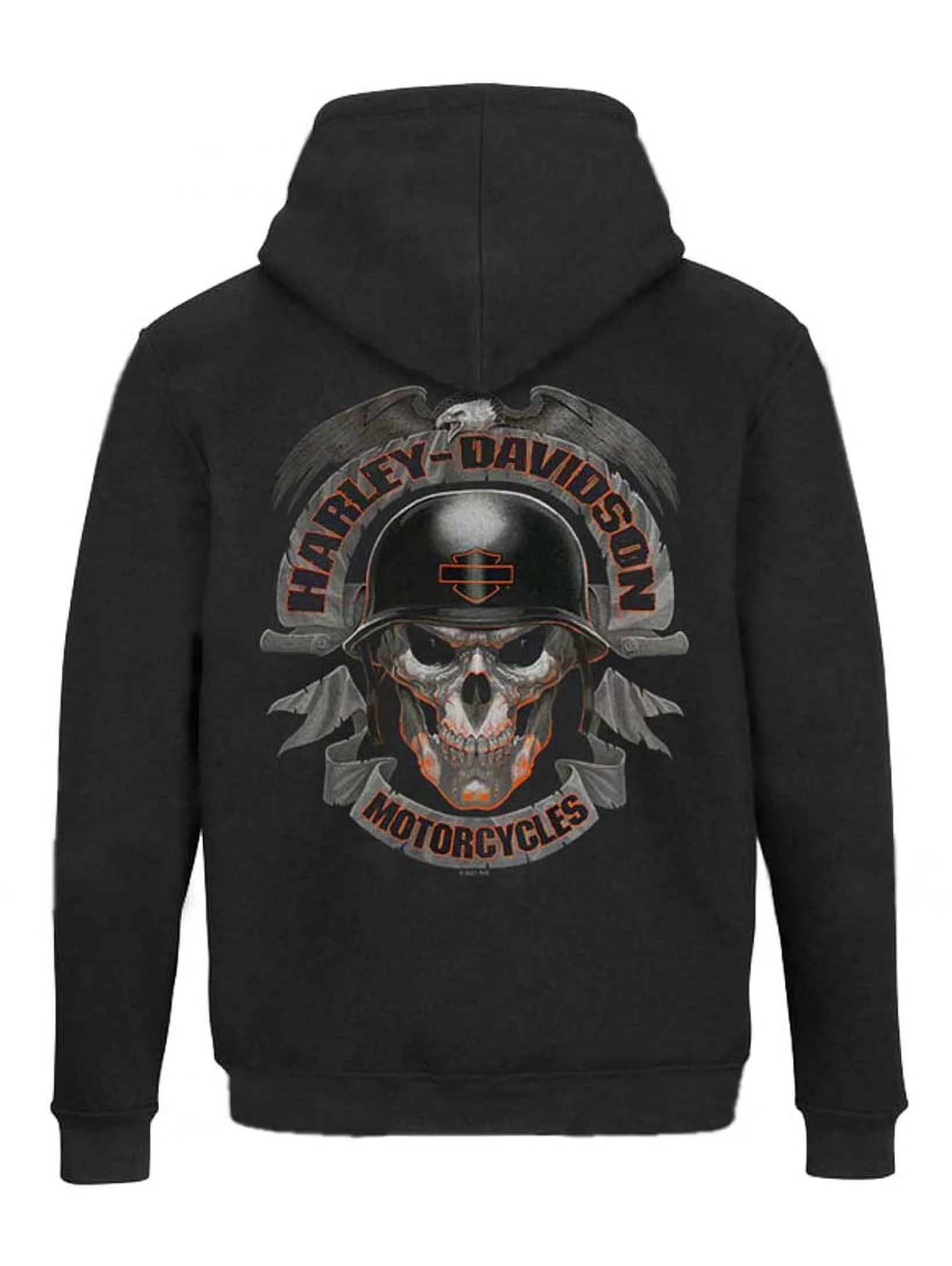 Harley-Davidson Men's Ghoulish Skull Cotton-Blend Pullover Hoodie, Black (5XL), Harley Davidson - Curated Treasures Market