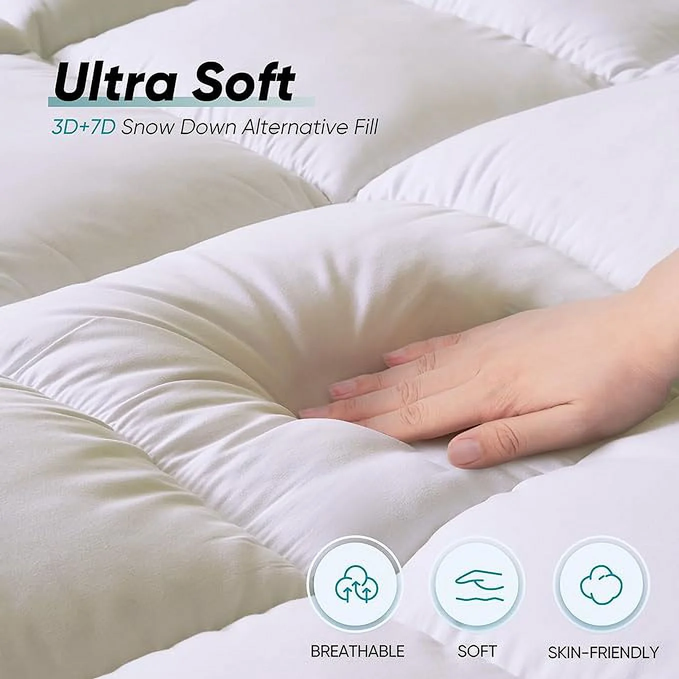 4 Inch Memory Foam Mattress Topper Twin Size，Dual Layer Pad -2 Inch Gel Memory Foam & 2 Inch Pillow Top Cover with 8-21 Inch Deep Pocket - Curated Treasures Market