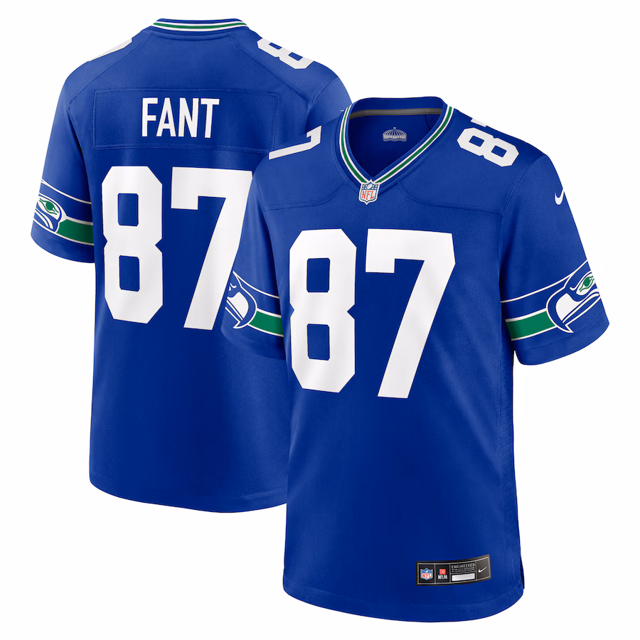 Men's Seattle Seahawks Noah Fant Nike Royal Alternate Game Jersey