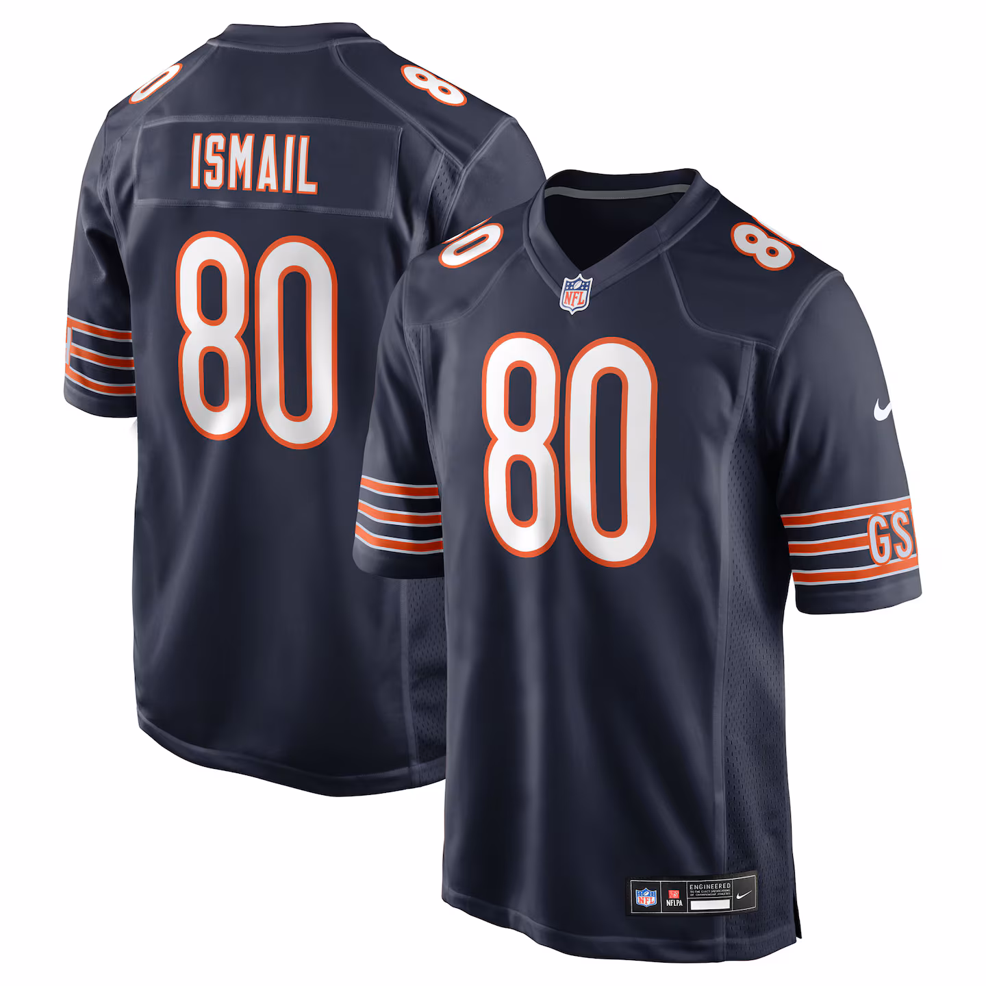 Men's Chicago Bears Qadir Ismail Nike Navy Team Game Jersey