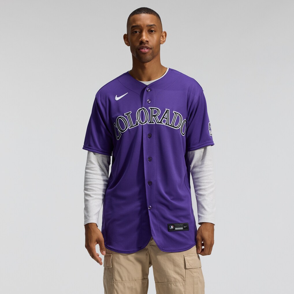 Men's Colorado Rockies Nike Purple Alternate Authentic Jersey