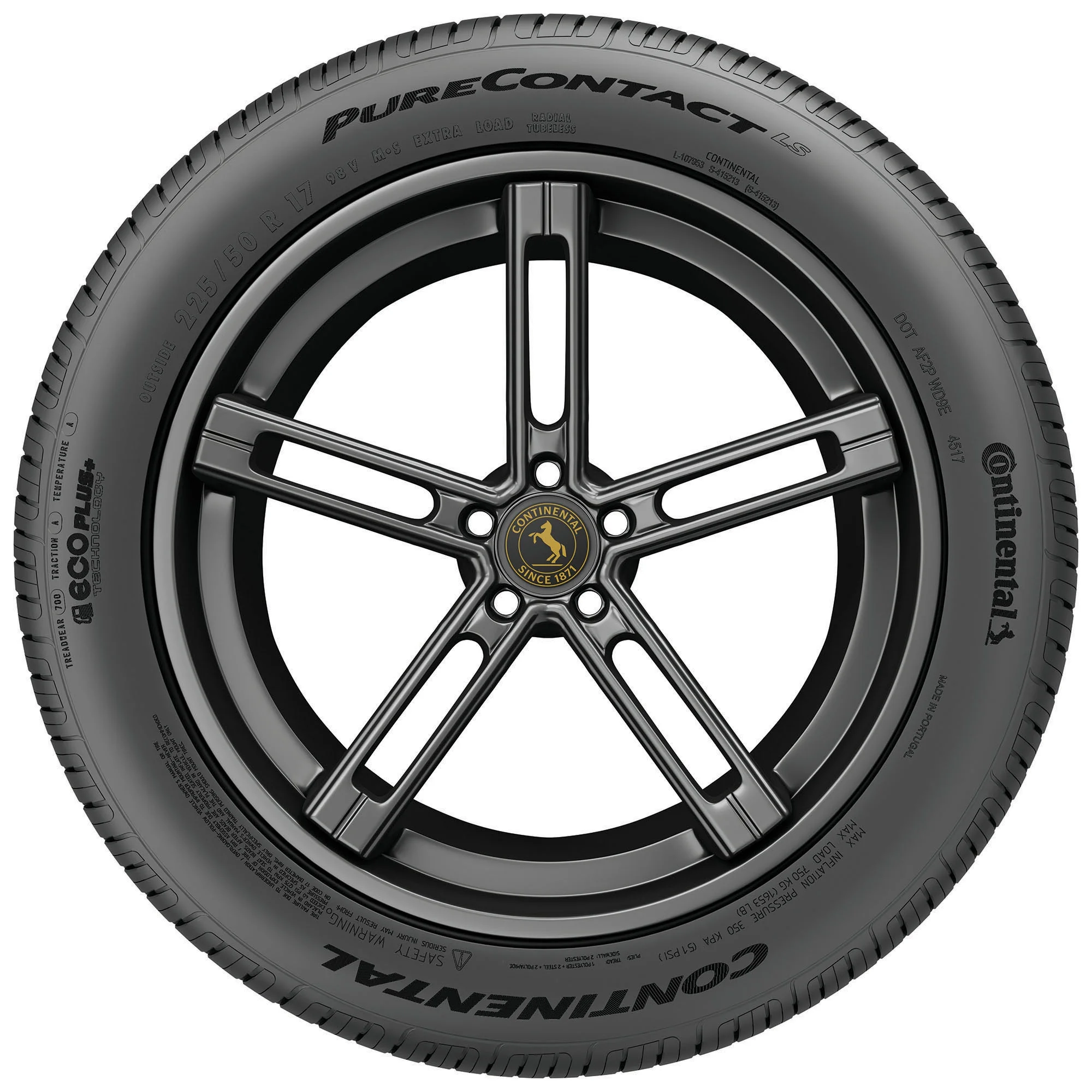 Continental PureContact LS All Season 205/55R16 91V Passenger Tire
