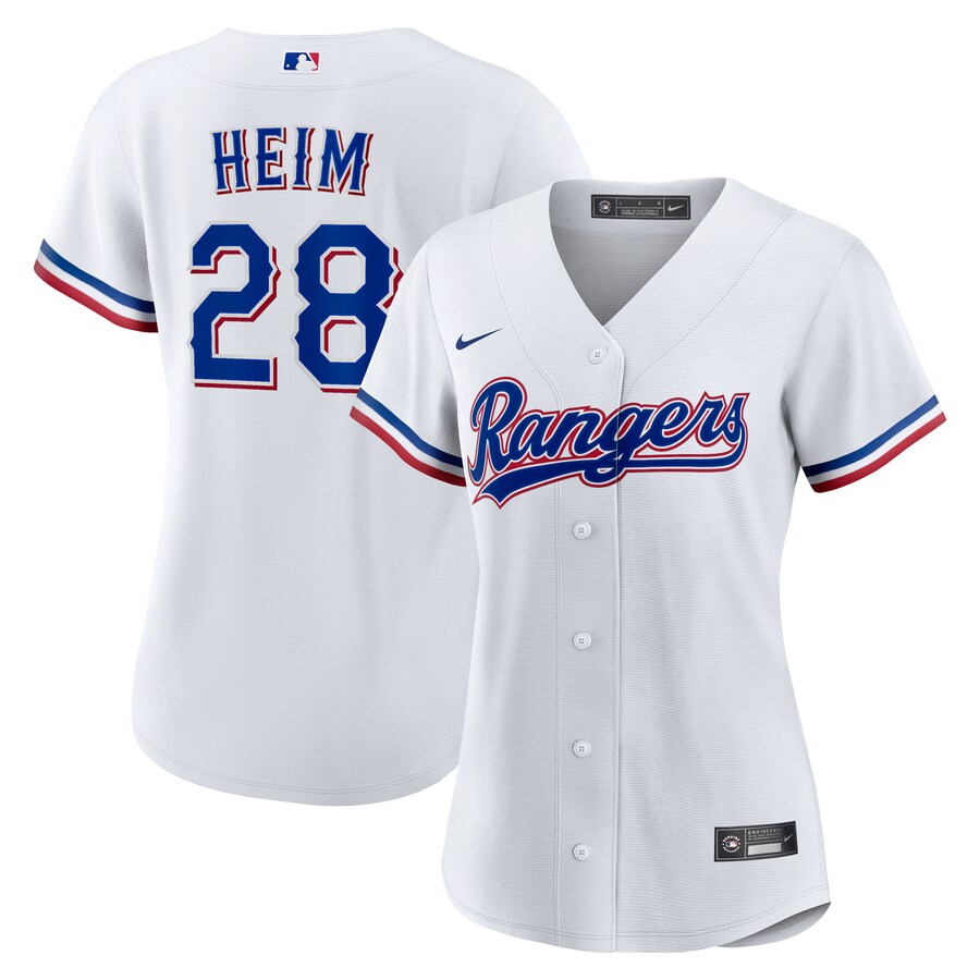 Women's Texas Rangers Jonah Heim Nike White Home Replica Jersey