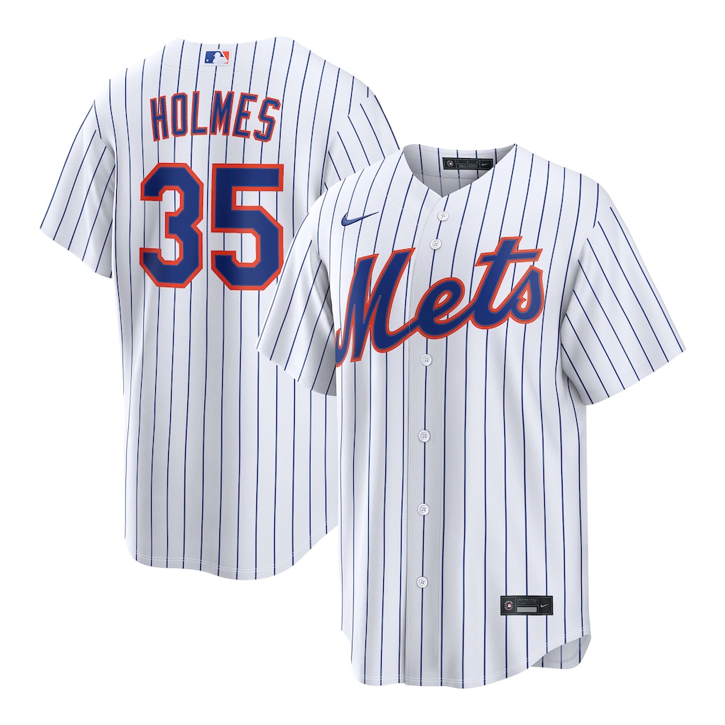 Men's New York Mets Clay Holmes Nike White Home Replica Jersey