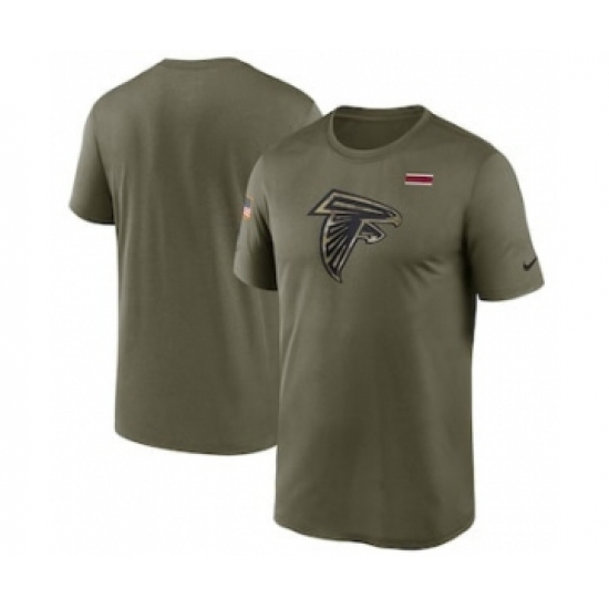 Men's Atlanta Falcons Football Olive 2021 Salute To Service Legend Performance T-Shirt