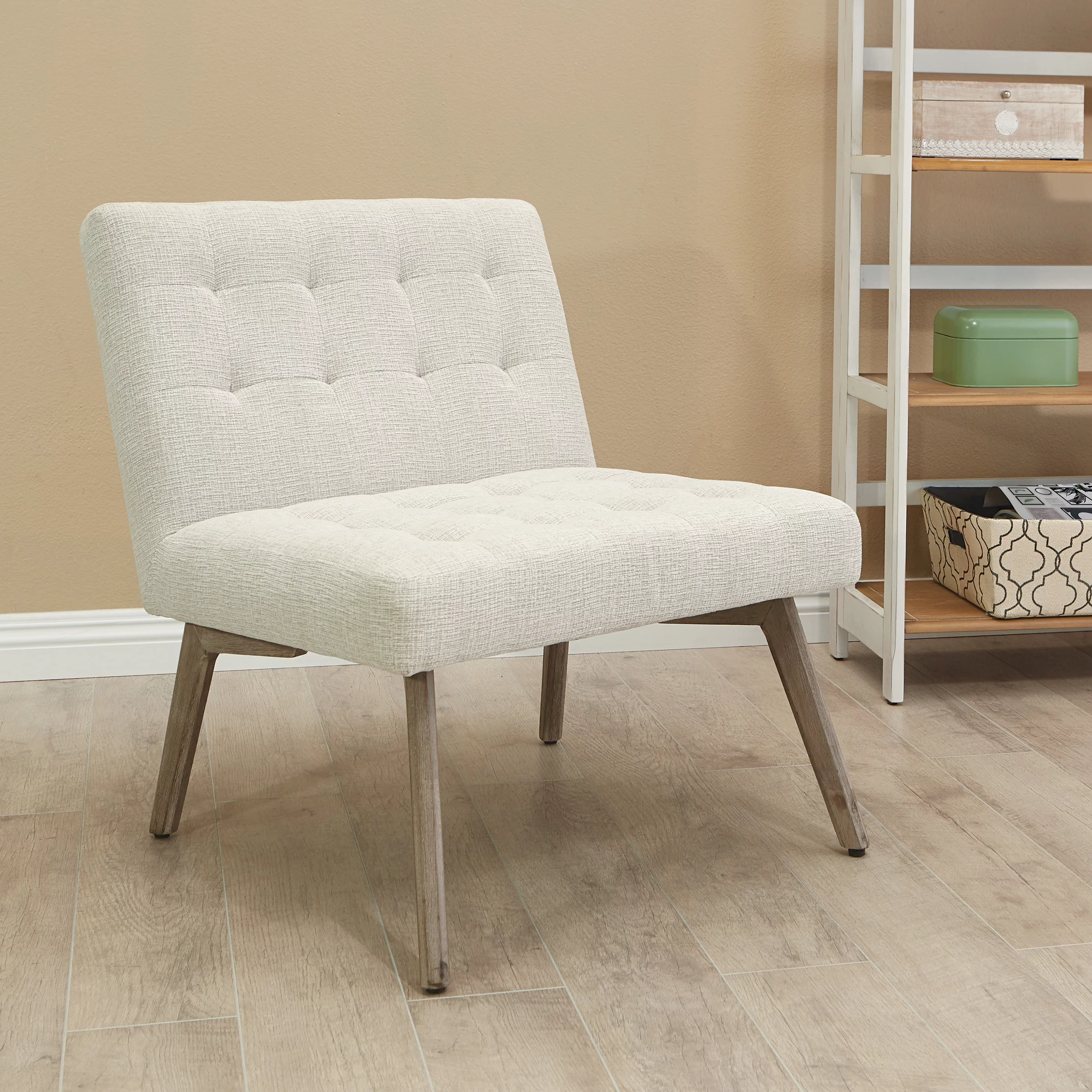 OSP Home Furnishings Sadie Chair in Cottage Fabric and Grey Legs - Curated Treasures Market