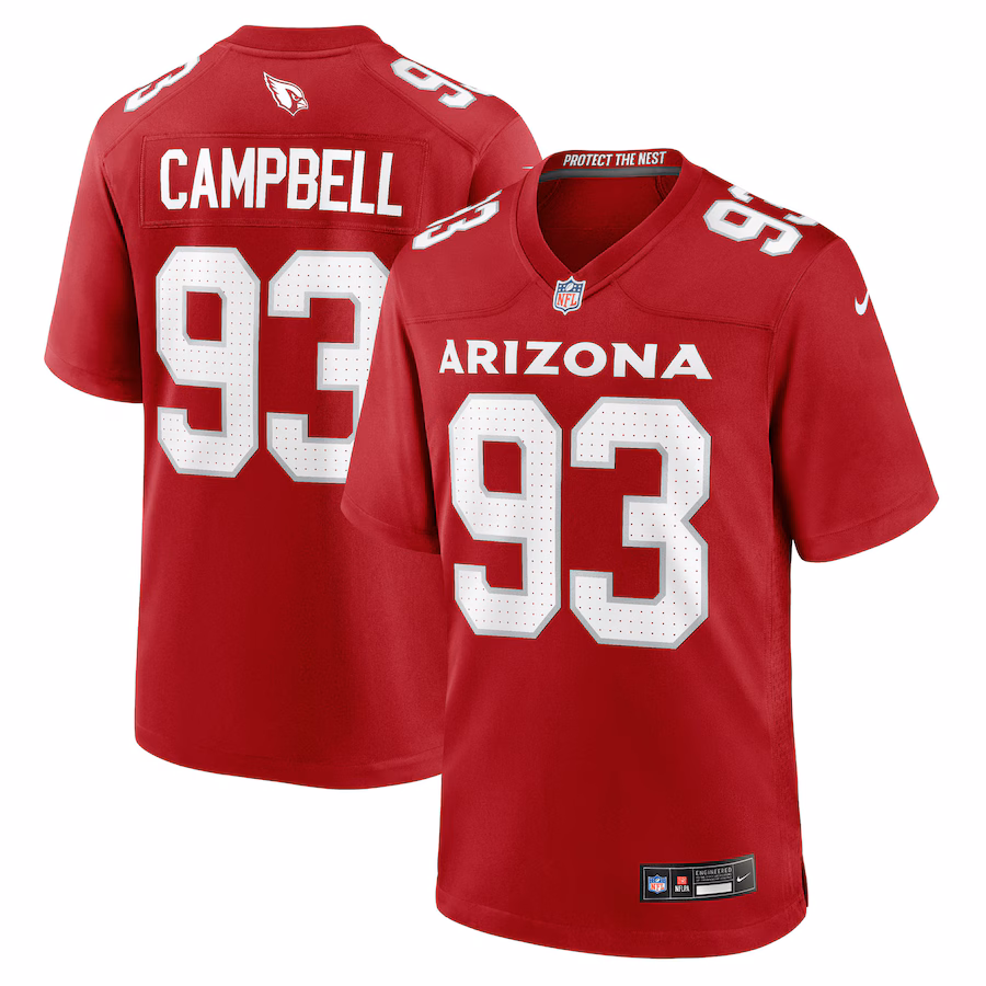 Men's Arizona Cardinals Calais Campbell Nike Cardinal Team Game Jersey