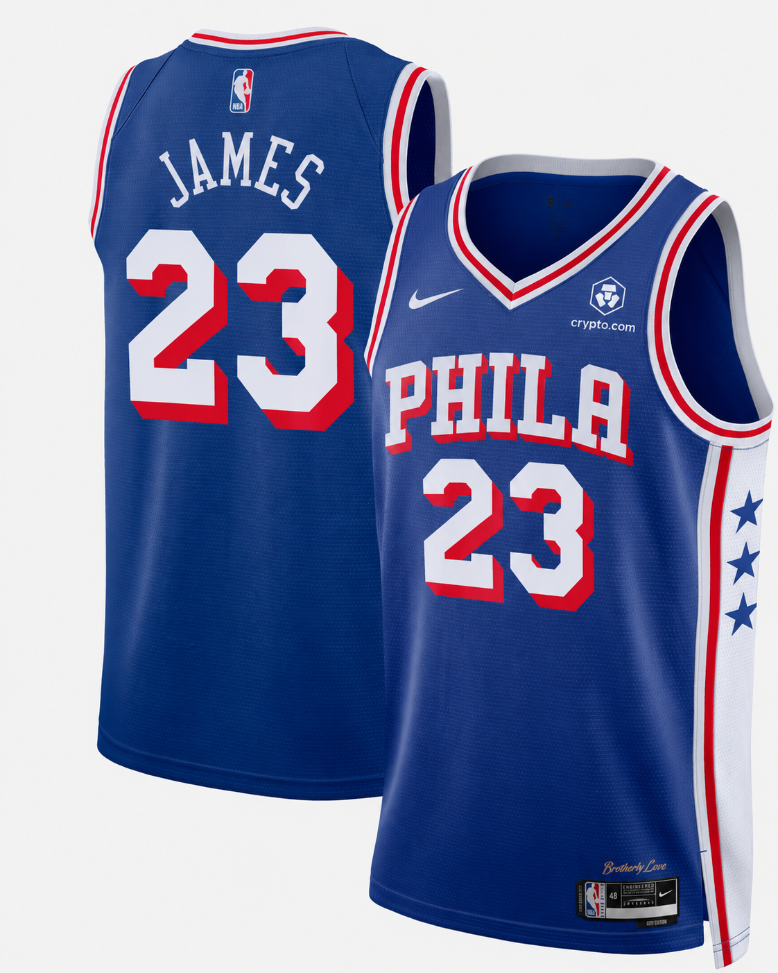 Men's Philadelphia 76ers Lebron James Nike Blue Swingman Jersey - Association Edition