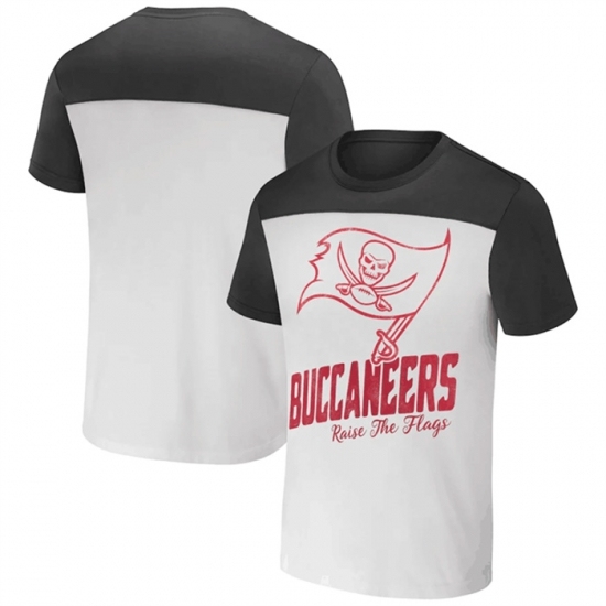 Men's Tampa Bay Buccaneers Cream Pewter X Darius Rucker Collection Colorblocked T Shirt