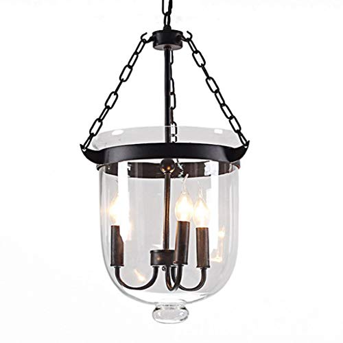 Chandeliers Retro Glass Pendant Light Family Room Cafe Ceiling Candle Light Industrial Barrel Chandelier for Restaurant Bar Lamp Shades