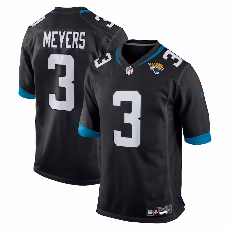 Men's Jacksonville Jaguars Jakobi Meyers Nike Black Alternate Game Jersey
