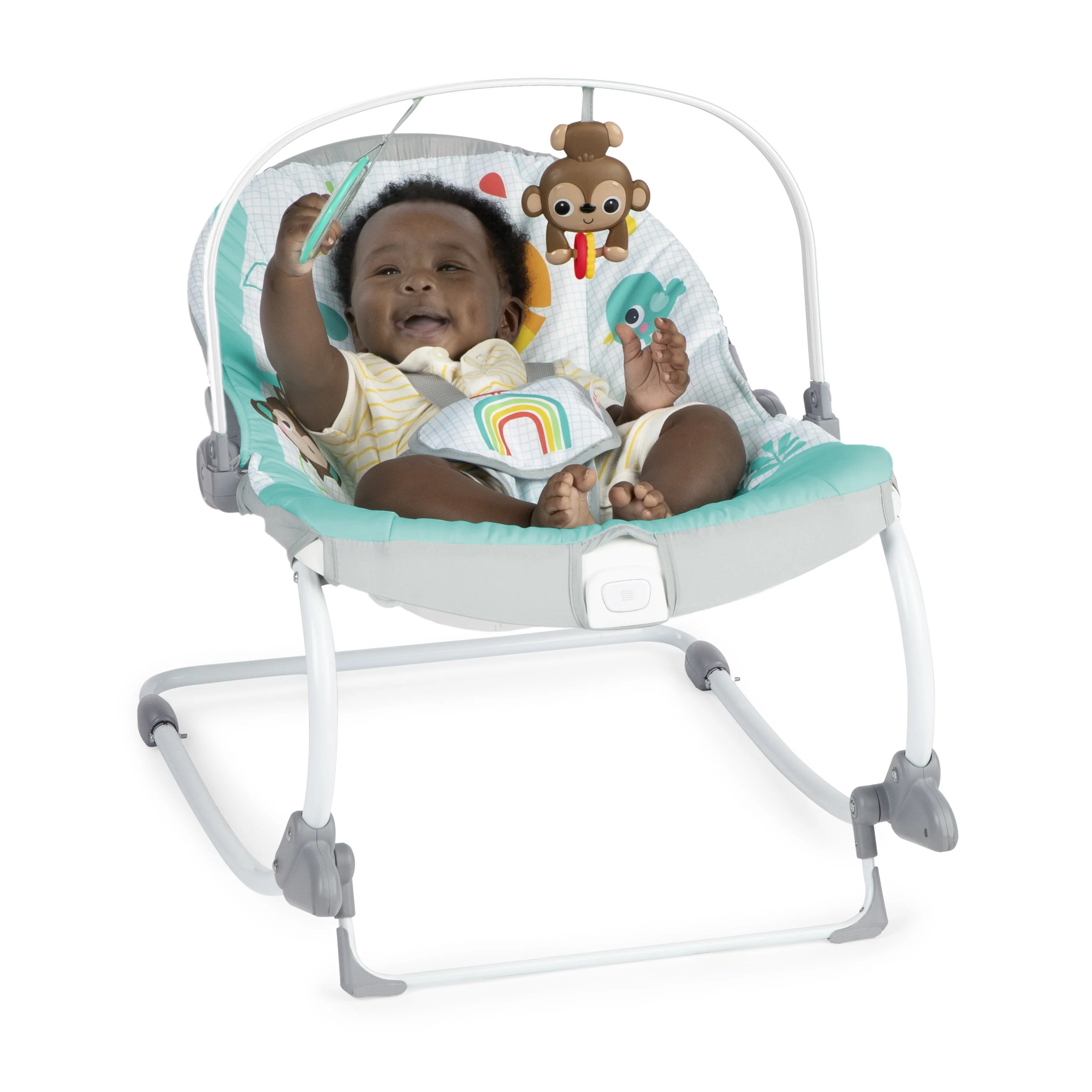 Bright Starts Wild Vibes Infant to Toddler Rocker with Vibrations Newborn Unisex