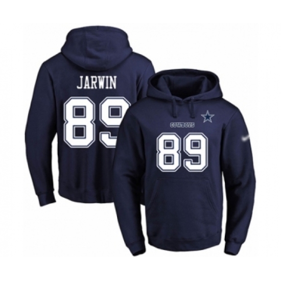 Football Men's Dallas Cowboys #89 Blake Jarwin Navy Blue Name & Number Pullover Hoodie