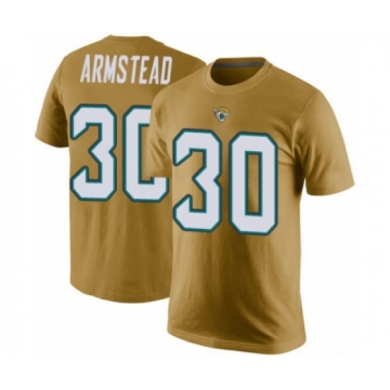 Football Men's Jacksonville Jaguars #30 Ryquell Armstead Gold Rush Pride Name & Number T-Shirt