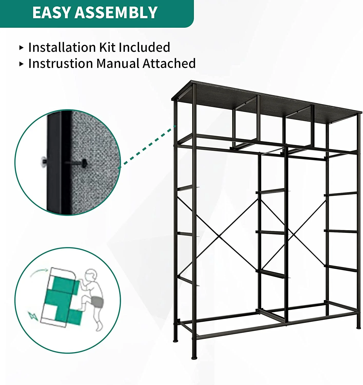 Dextrus 11-Drawer Fabric Dresser, Furniture Storage Tower Cabinet, Organizer for Bedroom, Living Room, Hallway, Closet & Nursery