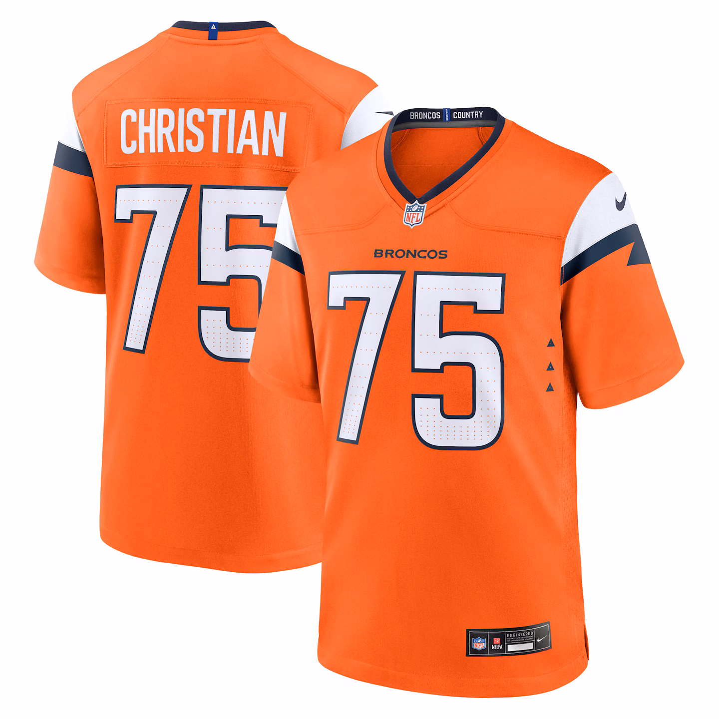 Men's Denver Broncos Geron Christian Nike Orange Team Game Jersey