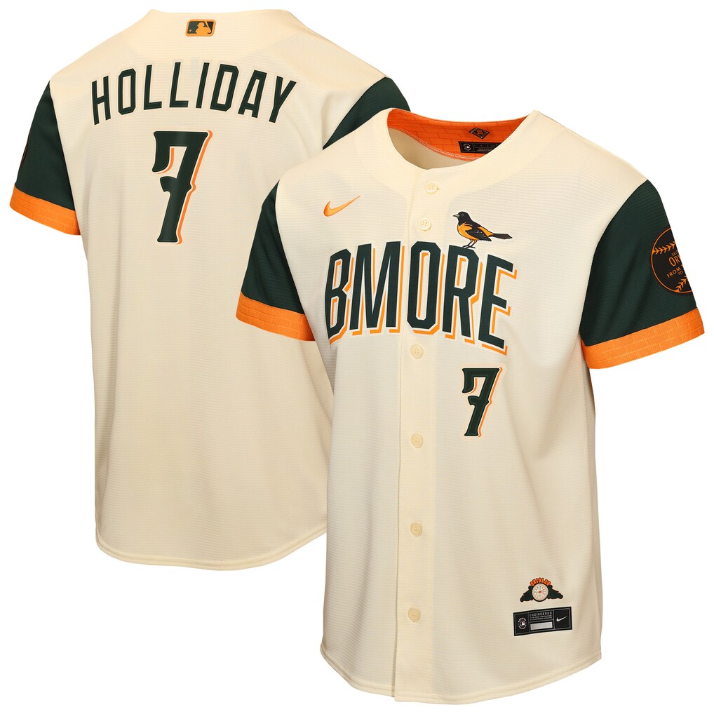 Youth Baltimore Orioles Jackson Holliday Nike Cream 2026 City Connect Stadium Jersey