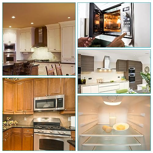 LED E17 Intermediate Base Bulb 6W Equivalent to 60W 70W Incandescent Soft White 820LM Super Bright 100-265V Waterproof for Refrigerator Light Appliance Ceiling Fan Chandelier Lighting Non-Dimmable