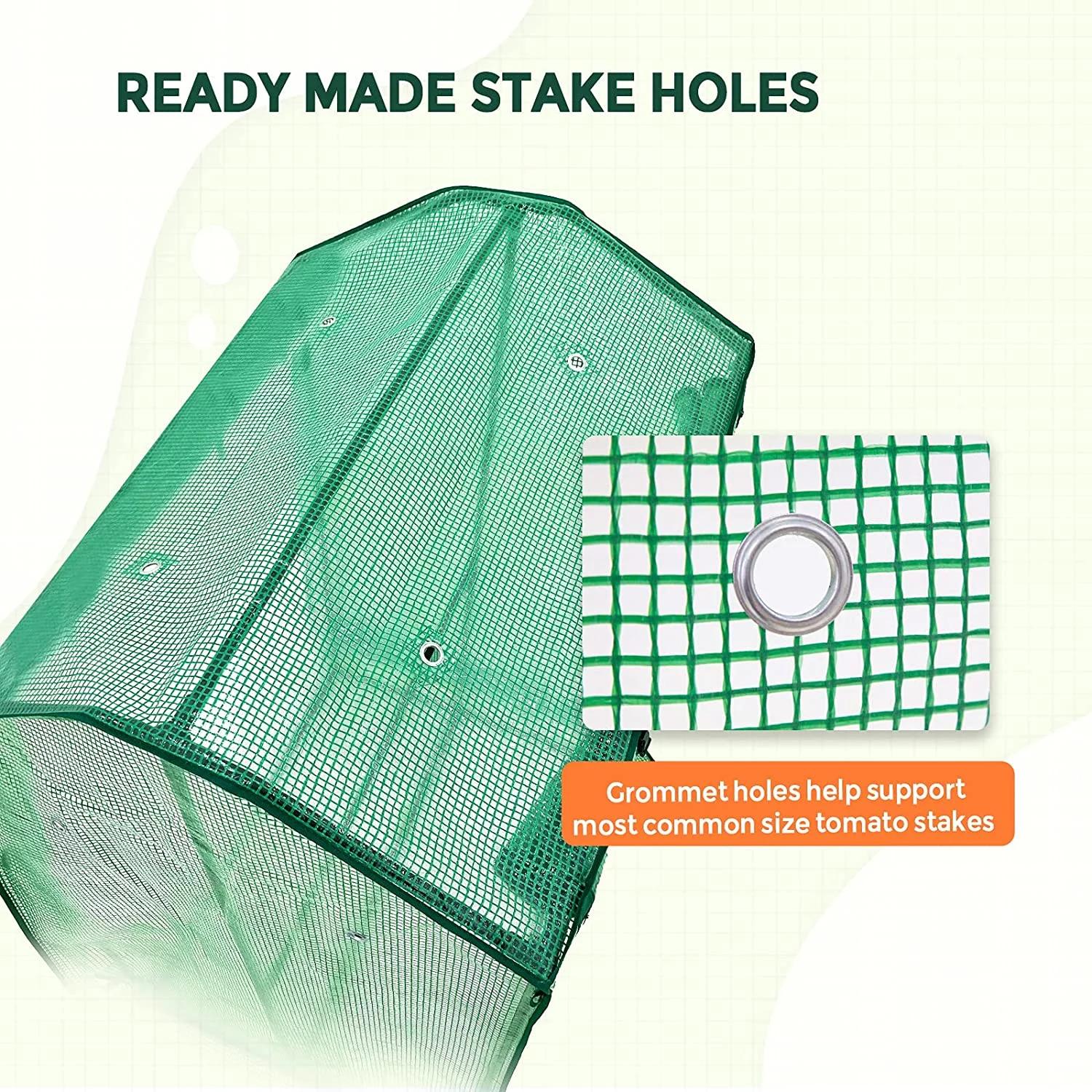 EAGLE PEAK Outdoor Greenhouse with Double Roll-up Zippered Doors, Vertical Cold Frame Grow House for Vegetables, Flowers, 39'' x 32'' x 59'', Green (Double Growbag) - Curated Treasures Market