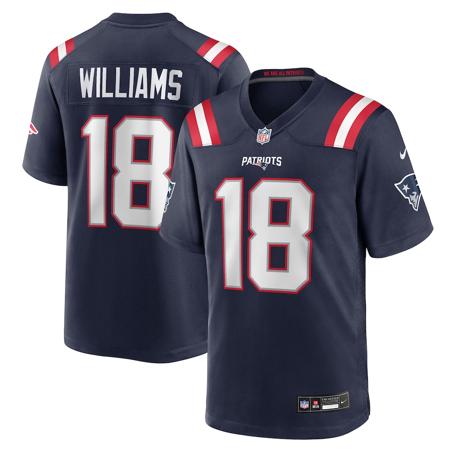 Men's New England Patriots Kyle Williams Nike Navy Team Game Jersey