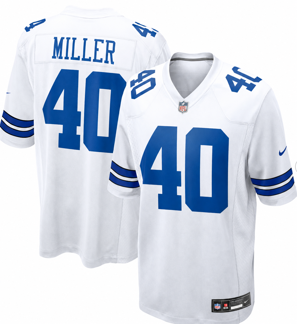 Men's Dallas Cowboys Von Miller Nike White Stitched Limited Jersey