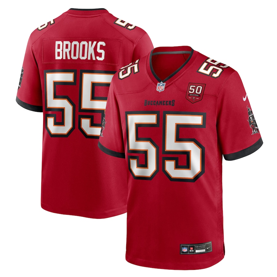 Men's Tampa Bay Buccaneers Derrick Brooks Nike Red 50th Season Team Game Jersey