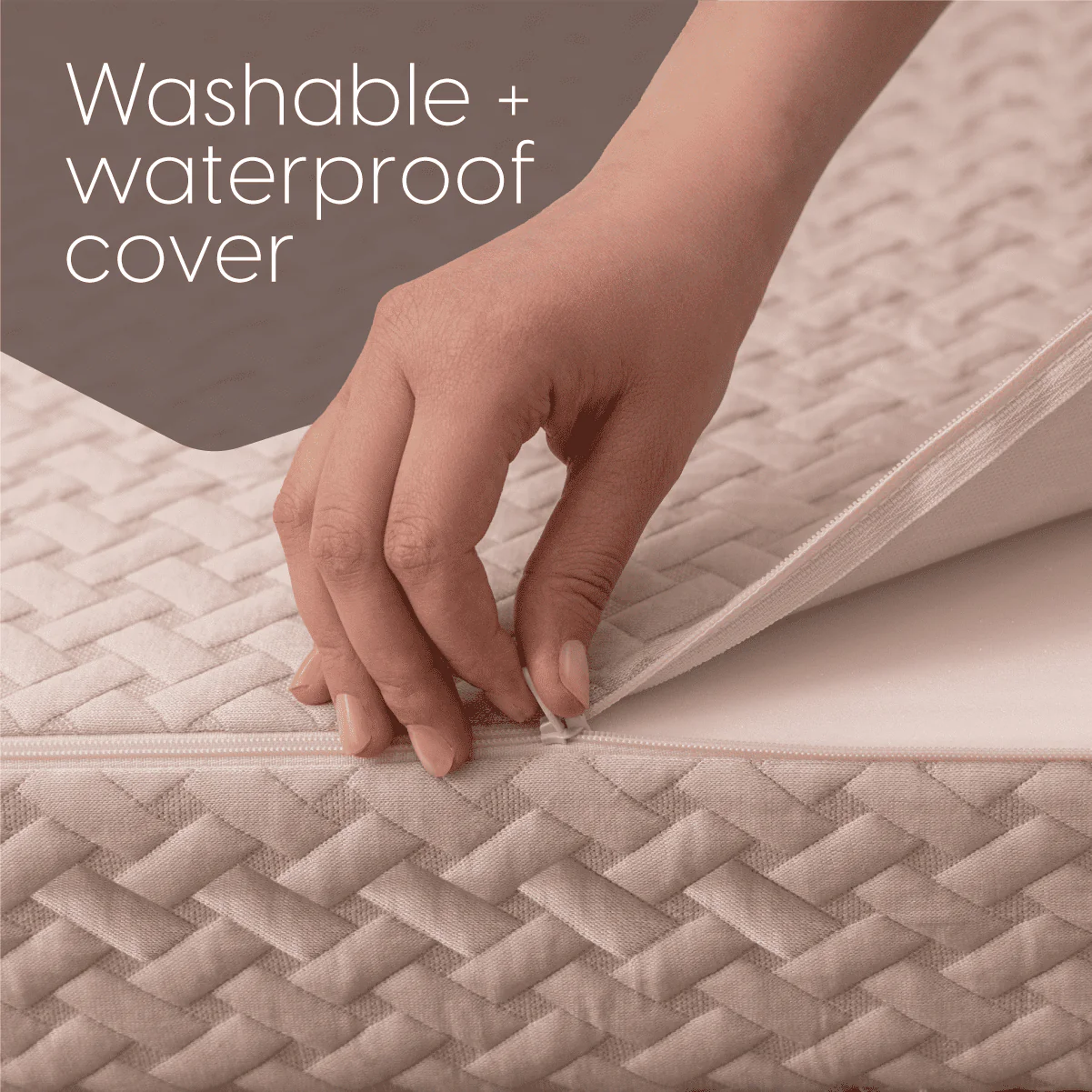 Milliard Premium Folding Mattress, Memory Foam Tri Fold, Waterproof Washable Cover, Single (75x25x4)