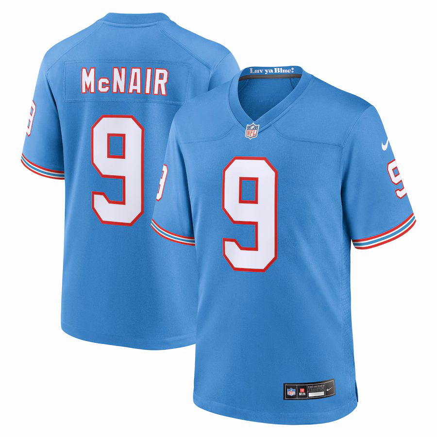 Men's Tennessee Titans Steve McNair Nike Light Blue Retired Player Alternate Game Jersey