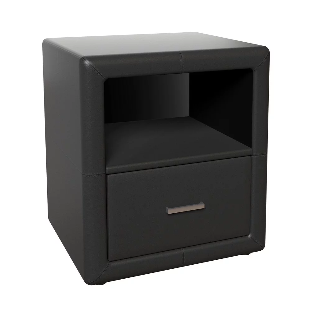 Boyd Sleep Lombardi Upholstered Faux Leather Nightstand - Curated Treasures Market