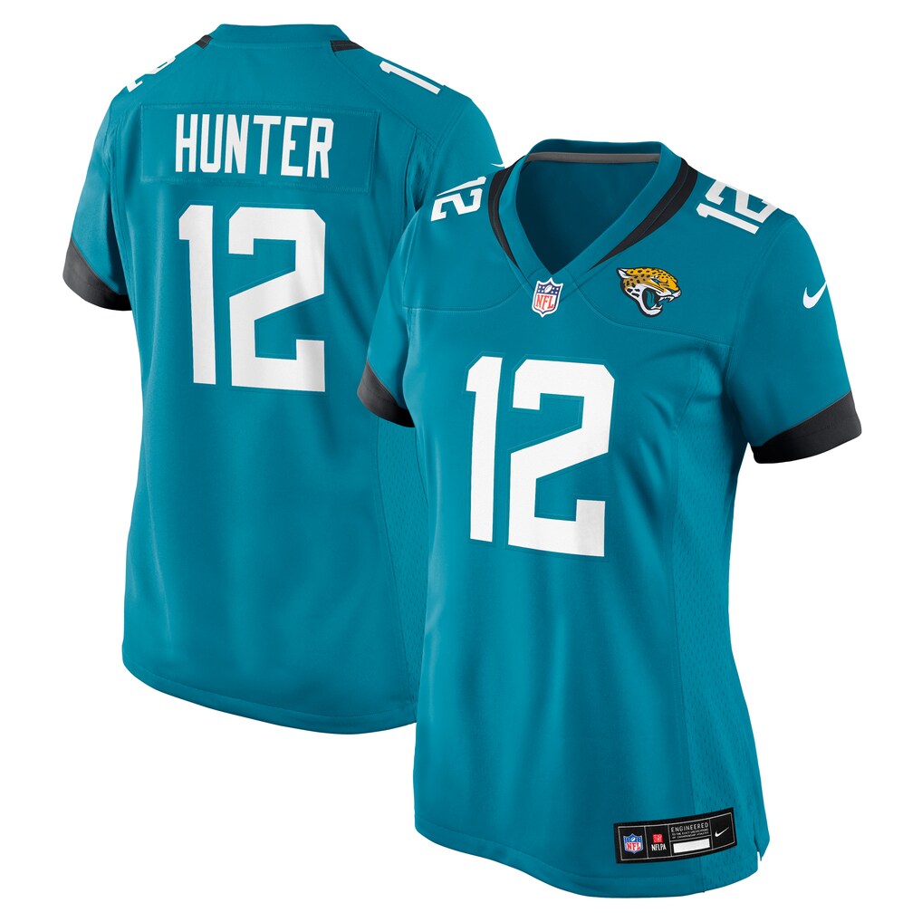 Women's Jacksonville Jaguars Travis Hunter Nike Teal Team Game Jersey