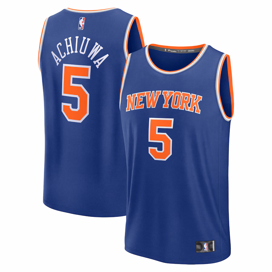 Men's New York Knicks Precious Achiuwa Fanatics Blue Fast Break Replica Player Jersey - Icon Edition