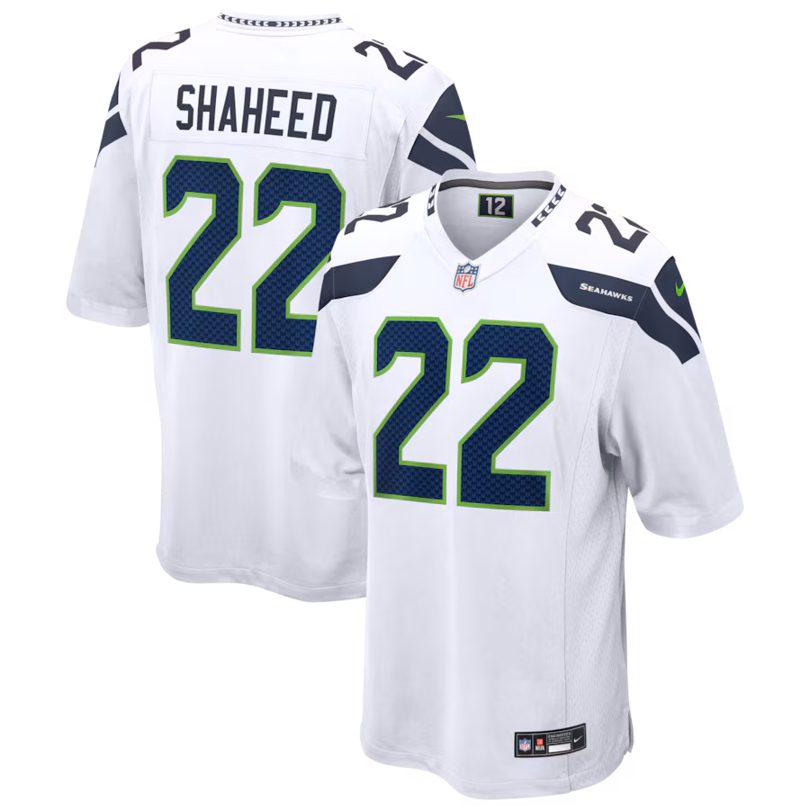 Men's Seattle Seahawks Rashid Shaheed Nike White Game Jersey