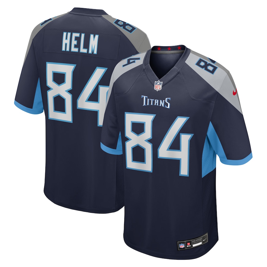 Men's Tennessee Titans Gunnar Helm Nike Navy Team Game Jersey