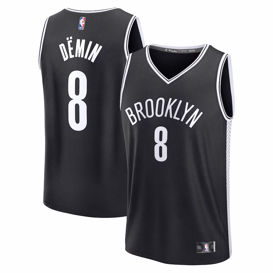 Youth Brooklyn Nets Egor Dëmin Fanatics Black Fast Break Replica Jersey - Icon Edition
