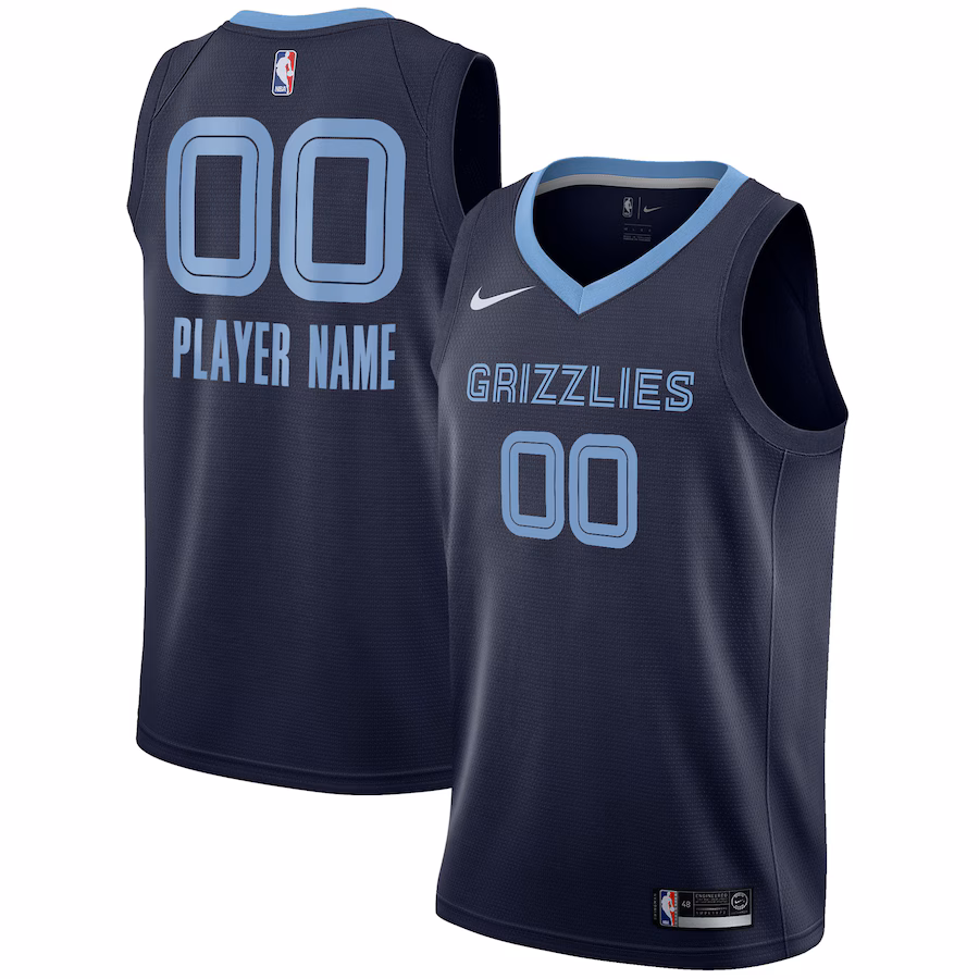 Men's Memphis Grizzlies Nike Navy 2020/21 Swingman Custom Jersey - Icon Edition