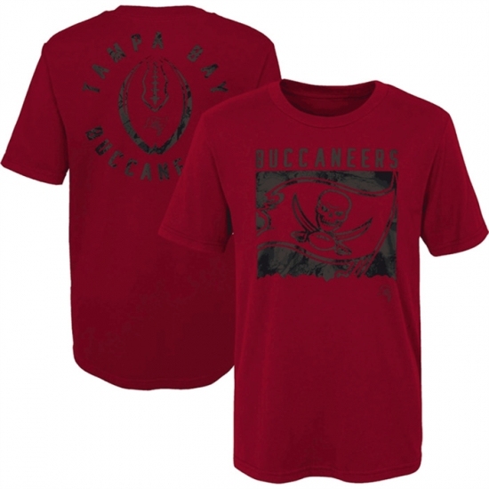 Men's Tampa Bay Buccaneers Red Preschool Liquid Camo Logo T Shirt