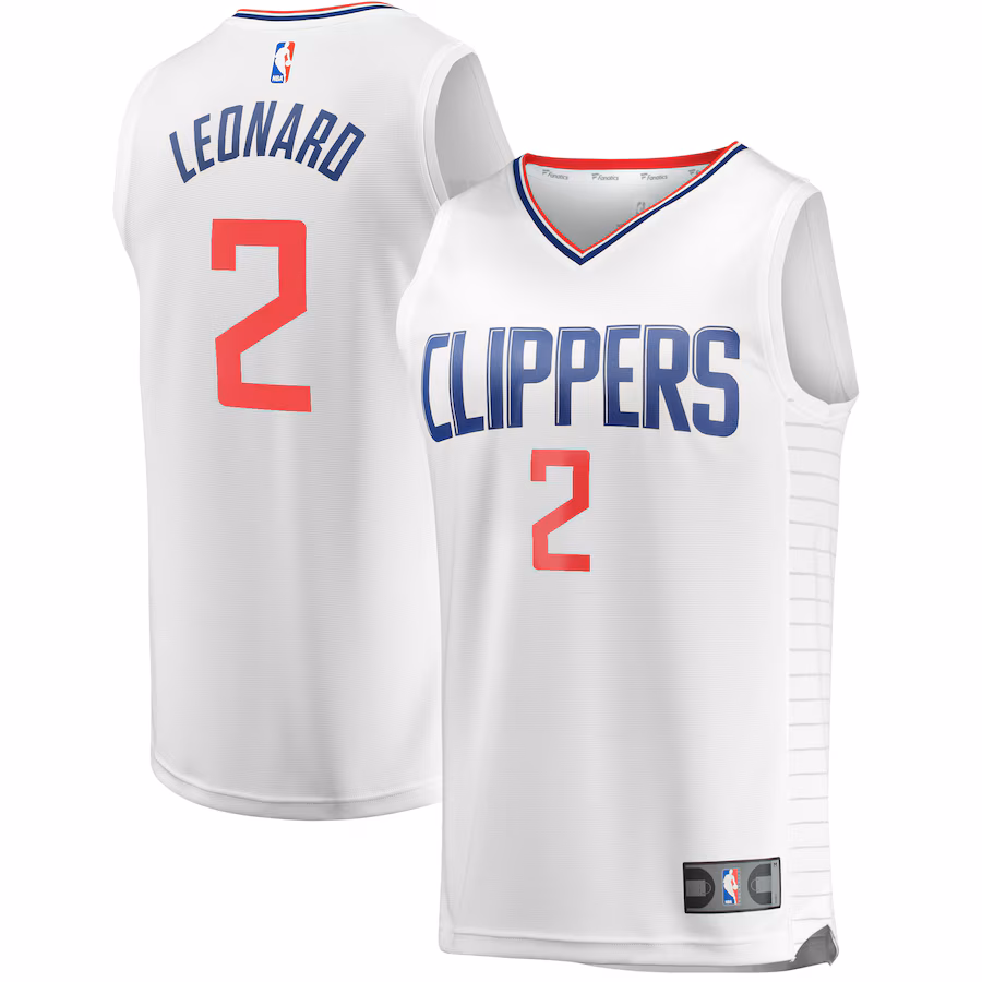 Men's LA Clippers Kawhi Leonard Fanatics White Fast Break Replica Jersey - Association Edition