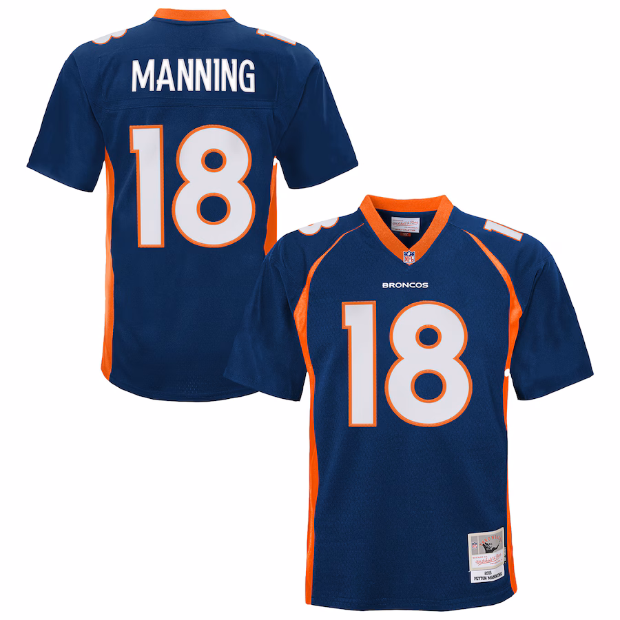 Youth Denver Broncos Peyton Manning Mitchell & Ness Navy 2015 Retired Player Legacy Jersey